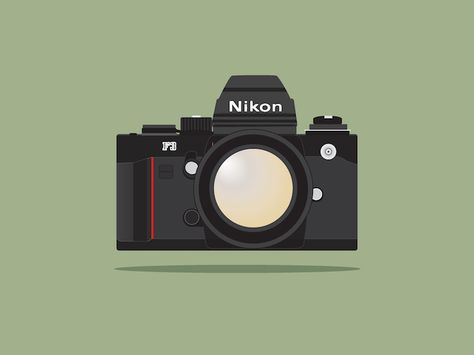 Analog Camera Series: These are illustrations of my current, past, or future (hopefully) cameras. Analog Camera Illustration, Nikon Logo, Camera Illustration, Nikon F3, Analog Camera, Camera Drawing, Photo Strip, Camera Icon, Iphone Background Images