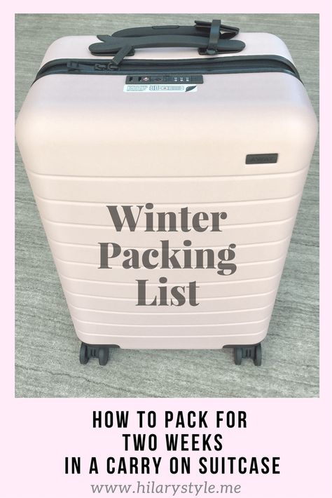 Winter Packing List In A Carryon Suitcase Packing For Europe In Winter Carry On Bag, Packing Winter Travel One Suitcase, Winter Packing Carry On, Europe Winter Packing, Carryon Packing List, Winter Trip Packing List, Business Trip Packing List, Winter Travel Wardrobe, Winter Vacation Packing