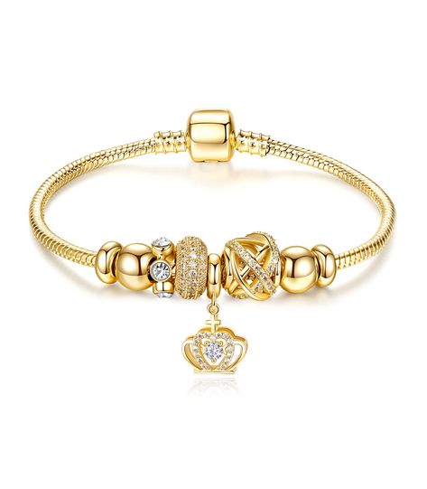 PRICES MAY VARY. ✅ELEGANT AND CLASSIC DESIGN - If you wish to get a new classic bracelet with elegance, this product has you covered. RIMAYZI 14K Gold Plated Charm Bracelet for Women brings you a jewelry bracelet that will brighten up your look in style and pairs seamlessly with the rest of your clothes. ✅COMFORTABLE TO WEAR -Our premium charm bracelet offers a comfortable fit for women with a wrist circumference of up to 6.2 inches. It’s lightweight, carefully crafted, and ideal for teens and a Bracelet Stack Gold, Charm Bracelet Stack, Burr Basket, Brighton Charm Bracelet, Christmas Lists, Capsule Wardrobe Women, Platinum Bracelet, Gifts For Mother's Day, Charms For Bracelets