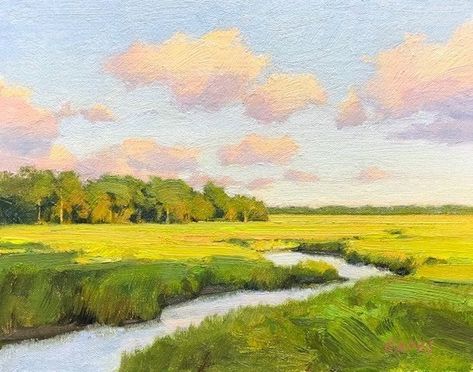 Marsh Painting, Florida Art, Landscape Art Painting, Great Paintings, Art Inspiration Painting, Painting Art Projects, Small Paintings, Canvas Art Painting, Beautiful Artwork