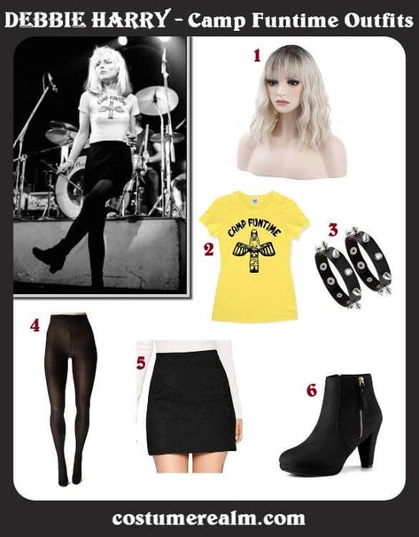 How To Dress Like Debbie Harry Costume Guide For Halloween And Cosplay Debbie Harry Costume, Blondie Costume Halloween Debbie Harry, Classic Rock Halloween Costumes, Rockstar Halloween Costume Women, Blondie Costume, Debbie Harry Outfits, Debbie Harry Fashion, Rockstar Halloween Costume, Blondie Singer