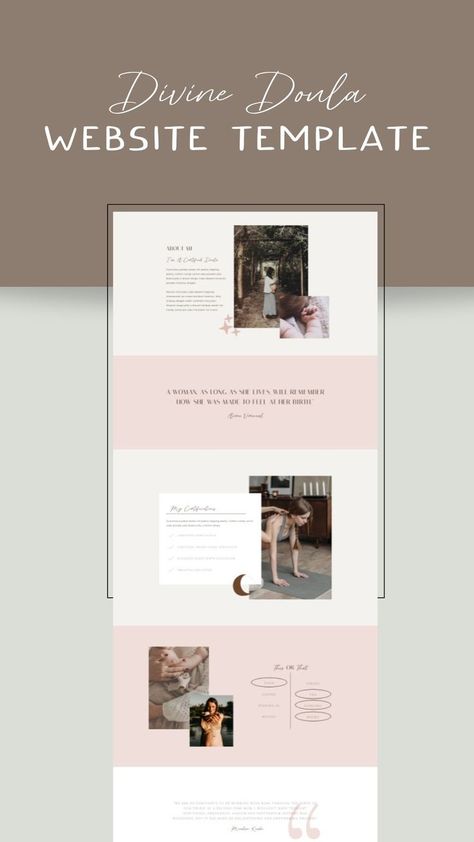 Website Template for Birth Workers, Doulas, Lactation Consultants & Birthing Centers. Birth Center, Lactation Consultant, Yoga Teachers, Tarot Readers, Website Templates, Website Template, Sound, Yoga, Energy