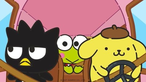 Kerropi And Pompompurin, Hello Kitty Friends Sanrio Characters, Keroppi And Badtz, Badtz Maru Pfp, Pompompurin And Keroppi, Badtz Maru Icon, Sanrio Badtz Maru, Cell Phone Signal, Hello Kitty And Friends