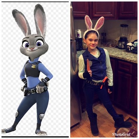 Homemade costume Officer Hops Bunny from zootopia Bunny From Zootopia, Homemade Costume, Zootopia, Disney Characters, Disney, Fictional Characters, Art