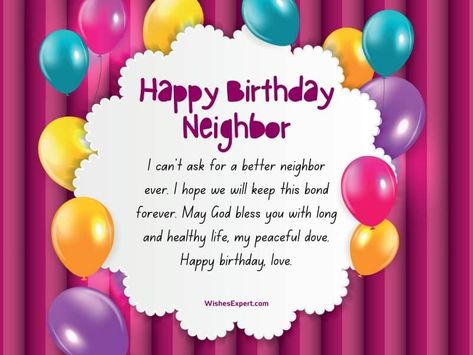 Unique Birthday Wishes For Neighbor Happy Birthday Neighbor Friends, Happy Birthday Neighbor, 31st Birthday Quotes, Happy 30th Birthday Wishes, Belated Happy Birthday Wishes, Birthday Message For Him, Happy 31 Birthday, Unique Birthday Wishes, Happy Birthday 18th