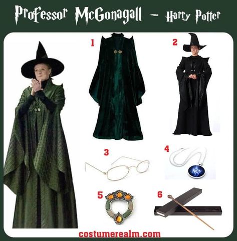 Diy Mcgonagall Costume, Harry Potter Witch Costume, Professor Mcgonagall Costume Diy, Diy Harry Potter Costume Women, Harry Potter Costume For Women, Harry Potter Costume Ideas For Women, Adult Harry Potter Costume, Minerva Mcgonagall Costume, Harry Potter Costumes For Women