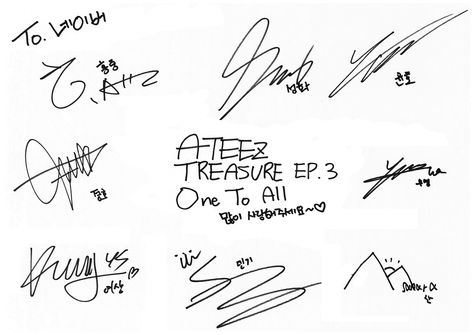 Ateez signatures Kpop Tattoo Ideas, Kpop Tattoo, Kpop Tattoos, Lyrics Tattoo, Bts Tattoos, Signature Ideas, Anime Canvas Art, Jewelry Tattoo, Anime Canvas