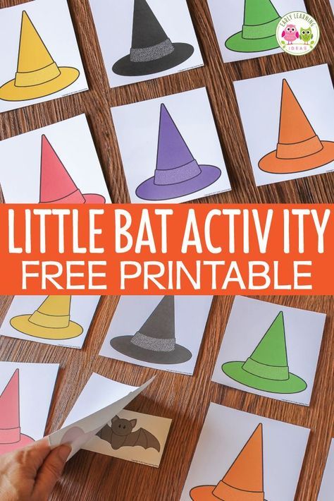 Preschool Halloween Games, Halloween Games For Toddlers, Bats Activities, Bat Printable, Halloween Lesson Plans, Halloween Activities Preschool, Halloween Lesson, Fun Learning Games, Circle Time Activities