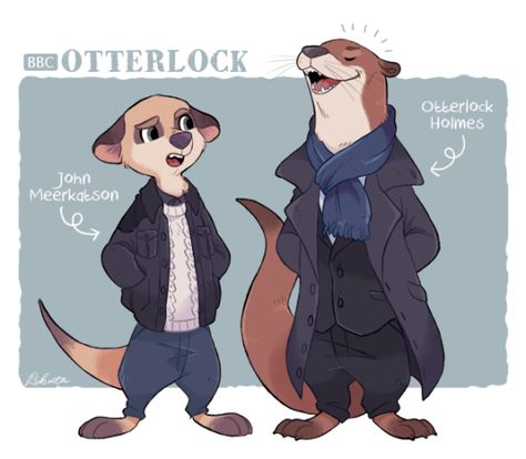 I've also heard of John being referred to as a hedgehog. Zootopia Art Character Design, Meerkat Character Design, Zootopia Otter, Anthro Hedgehog, Zootopia Character Design, Otter Character Design, Hedgehog Character Design, Meerkat Illustration, Otter Character