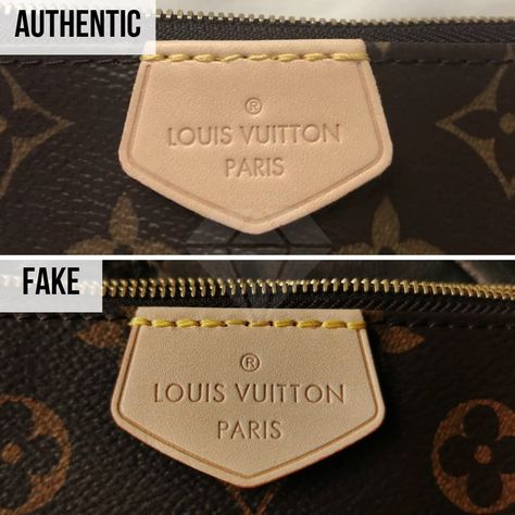 Louis Vuitton Multi Pochette Accessories Real VS Fake Guide – LegitGrails Multi Pochette Louis Vuitton, Louis Vuitton Handbags Neverfull, Vintage Louis Vuitton Handbags, Fake Louis Vuitton, Legit Check, Louis Vuitton Pattern, Lv Multi Pochette, Louis Vuitton Alma Bag, Pochette Accessories