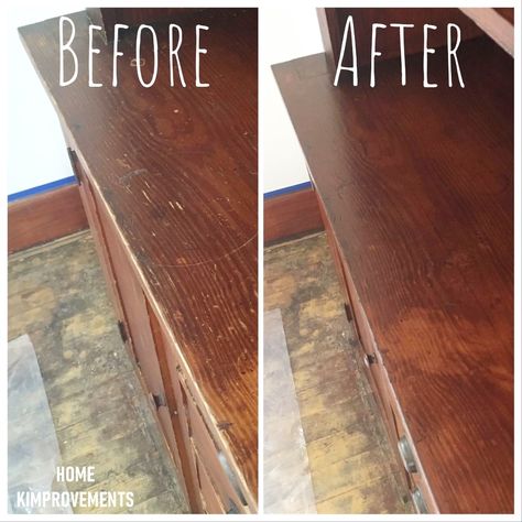 Check out this step-by-step tutorial on how to clean up and refinish your home's woodwork and restore it to it's original beauty! How To Restain Wood, Trim And Doors, Stained Wood Trim, Staining Wood Floors, Diy Home Upgrades, Dark Wood Trim, New England Cottage, Build A Farmhouse Table, Painted Wood Floors