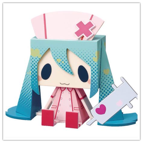 Hatsune Miku Graphig ABS Figure & Paper Craft "Oji Miku Nurse" Japan Good smile Vocaloid Characters, Cute Themes, Wow Art, Good Smile, Phone Themes, Paper Doll, Anime Figures, Hatsune Miku, Kirby