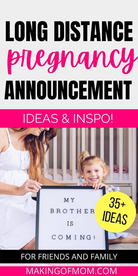 Looking for long distance pregnancy announcement ideas? Here's 35+ cute and creative ways to share your big news with friends and family. Long Distance Pregnancy Announcement, Pregnancy Announcement Ideas For Family, Pregnant Best Friends, Pregnant Life, Pregnancy Announcement Ideas, First Time Pregnancy, Creative Pregnancy Announcement