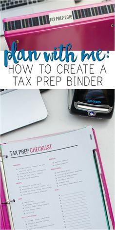 Tax Prep Checklist, Tax Organization, Business Binders, Small Business Tax, Small Business Bookkeeping, Tax Prep, Small Business Finance, Bookkeeping Business, Small Business Organization