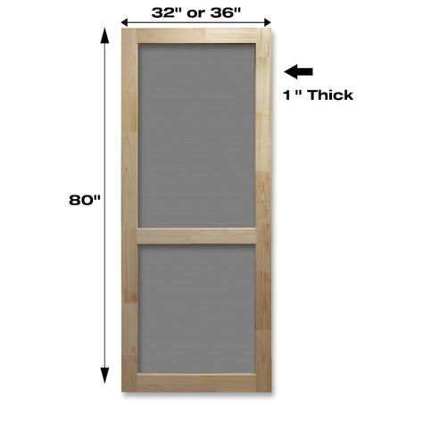 RELIABILT 36-in x 80-in Brown Wood Hinged Screen Door in the Screen Doors department at Lowes.com Screen Doors For Front Door, Front Screen Door, Front Door With Screen, Wood Screen Door, Screened Porch Designs, Wood Hinges, Screen Doors, Porch Design, Front Entrances