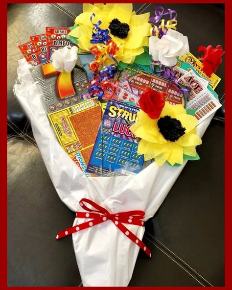 Scratch Off Lottery Ticket Gift Basket Ideas-Unique Scratchie Gifts For 2022 Lottery Scratcher Gift Ideas, Scratchers Bouquet, Scratchers Bouquet Lottery Tickets, Scratcher Bouquet Lottery Tickets, Scratcher Bouquet, Lottery Ticket Bouquet Birthday, Scratcher Gift Ideas, Lottery Tickets Gift Ideas Birthdays, Lottery Ticket Gift Basket