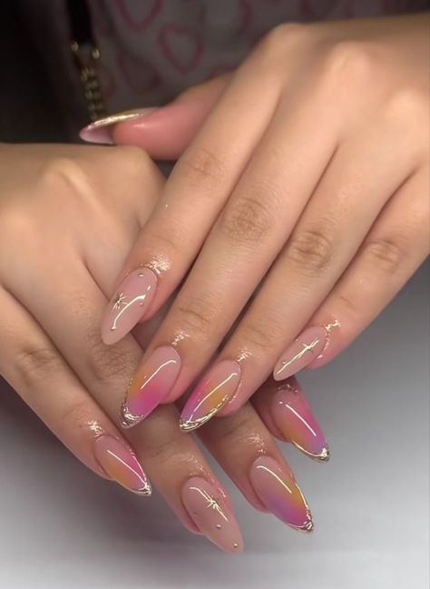 Aura Nail Inspo Almond, Aura Nails Designs, Aura Nails, Art Games, Nails Today, Summery Nails, Casual Nails, Simple Acrylic Nails, Classy Acrylic Nails