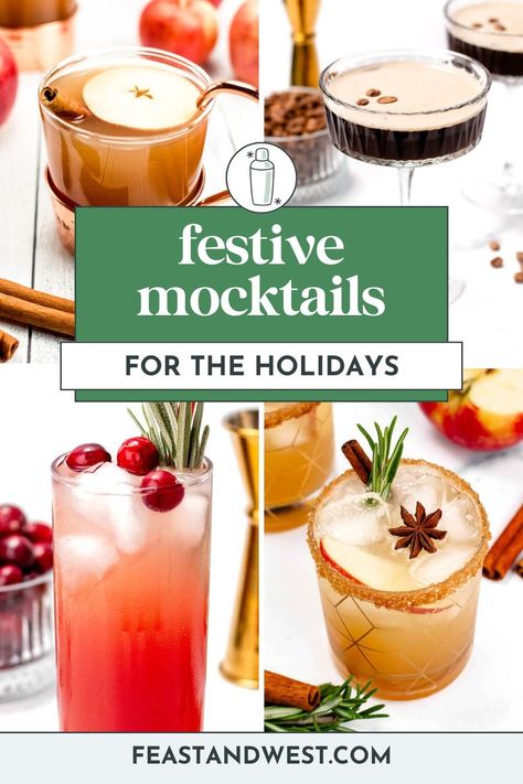 Enjoy the season with these festive, non-alcoholic holiday drinks! Perfect mocktails for Thanksgiving, Christmas and New Year's celebrations. New Years Mocktails Non Alcoholic, Thanksgiving Mocktail Recipe, Holiday Mocktails Non Alcoholic, Mocktail Christmas, Christmas Mocktails Non Alcoholic, Christmas Mocktail, Frozen Drinks Alcohol, Holiday Mocktail, Homemade Ginger Ale