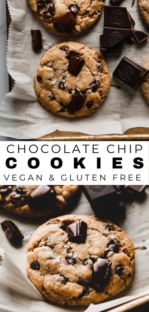 Vegan Chocolate Chunk Cookies, Vegan Soft Chocolate Chip Cookies, Dairy Free Holiday Cookies, Vegan Soft Cookies, Gf Vegan Cookies, Gfdf Recipes, Cashew Butter Cookies, Butter Cookies Gluten Free, Vegan Gluten Free Cookies