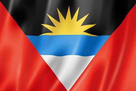 Pretty Countries, Antigua Flag, Antigua And Barbuda Flag, Satin Texture, Antigua And Barbuda, Top Photo, Eu Flag, New Beginnings, Three Dimensional