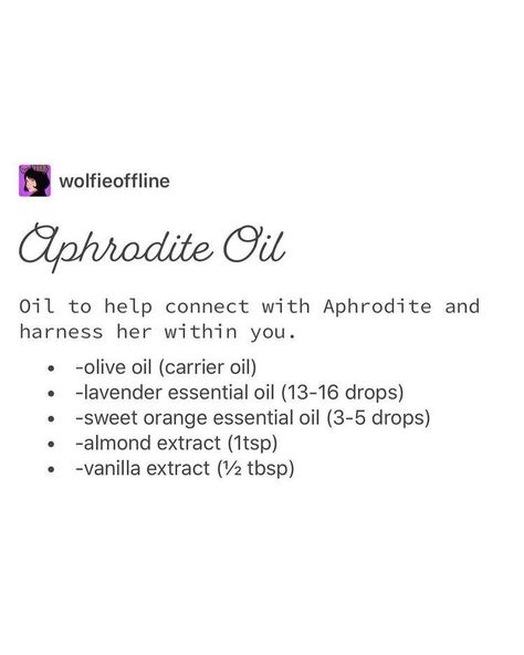 Aphrodite Oil, Witches Crystals, Deity Work, Lady Aphrodite, Aphrodite Aesthetic, Aphrodite Goddess, Witch Things, Witch Tips, Witchy Tips