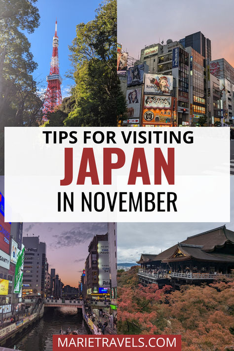 Landmarks and fall foliage in Japan Japan Travel November, Japan In November, Japan Packing List, Japan Ootd, Japan November, Travel Overseas, Japan Autumn, Visiting Japan, Japan Itinerary