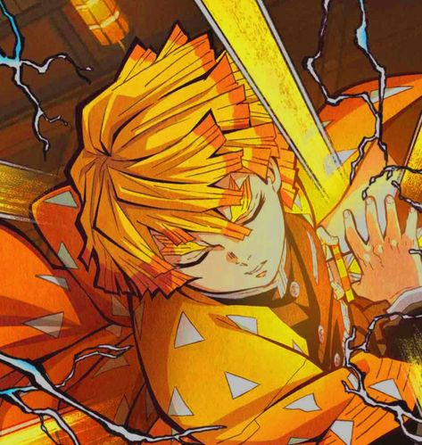 Yellow Anime Widget, Demon Slayer Widget Icons, Zenitsu Manga Colored, Yellow Anime Aesthetic, Zenitsu Agatsuma Icon, Yellow Anime, Color Anime, Manga Tattoo, Cute Headers For Twitter