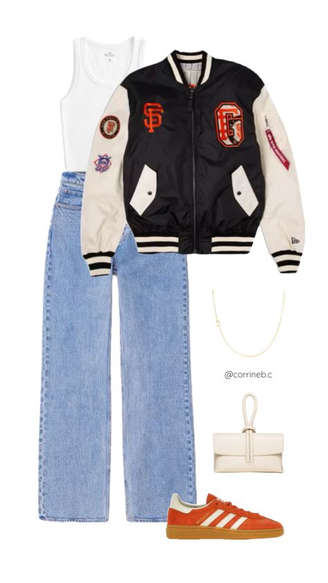 san francisco giants game outfit inspo #outfitinspo #baseballgameoutfit #ootd #fashion #sanfrancisco #sanfransicoaesthetic Giants Game Outfit, San Francisco Outfit, Game Outfit, Baseball Games, San Francisco Giants, Aesthetic Photo, Ootd Fashion, Outfits For Teens, San Francisco