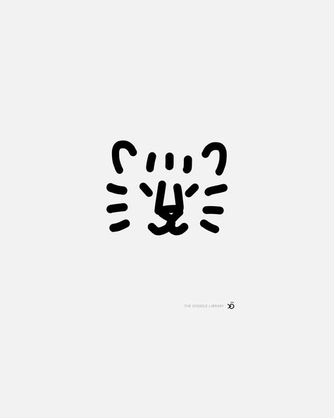 Cool Tiger Drawings, Tiger Simple Tattoo, Simple Tiger Illustration, Easy Tiger Drawing Simple, Small Tiger Drawing, Cute Tiger Drawings, Tiger Simple Drawing, Cute Tiger Drawing Easy, Tiger Cute Drawing