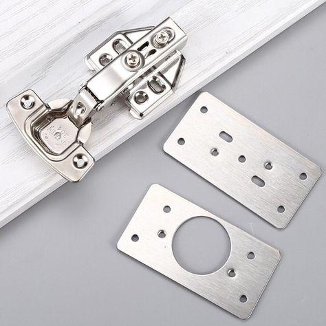 Hinge Repair Plate Repair Side Plate Spare Stainless Steel Tool Hinge Kit Part DESCRIPTION Features: * brand new and high quality. *Beautiful and clean: cover the original damaged area to make it beautiful. *Dual use of object: hinge plate technology is adopted, both door plate and side plate can be used. *Stainless steel material: fix the hinged stainless steel door panel together, and then convert the original fixed stress point into stress surface, which is more firm. *High quality material - Cupboard Door Hinges, Door Hinge Repair, Replacing Siding, Siding Repair, Door Plate, Kitchen Cupboard Doors, Stainless Steel Door, Hinges For Cabinets, Furniture Cabinet