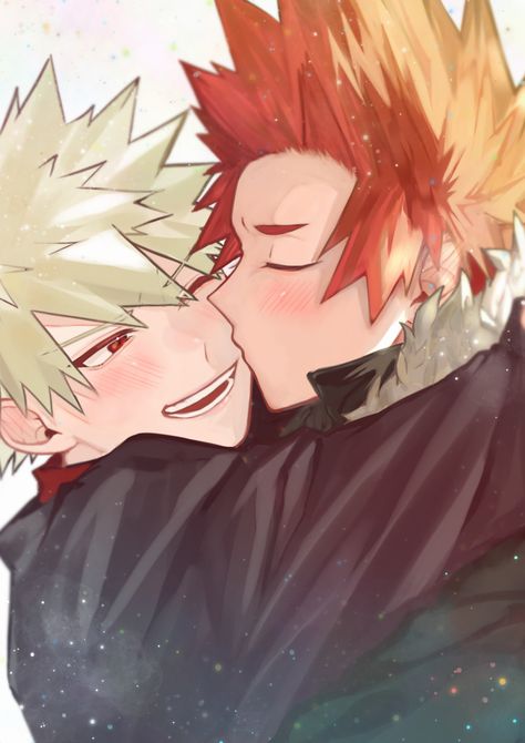 Kiribaku Kiss, Kirishima And Bakugou, Katsuki X Kirishima, Bakugo Mha, Goof Troop, 19 Days Characters, Kirishima Eijirou, Academia Wallpaper, Good Anime To Watch