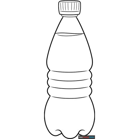 Free Water Bottle Coloring Page for Kids Bottle Coloring Page, Drinks Drawing, Easy Drawing Guides, Drawing Guides, Bottle Picture, Popular Cartoons, Kids Print, Printable Coloring Sheets, Drawing Tutorial Easy