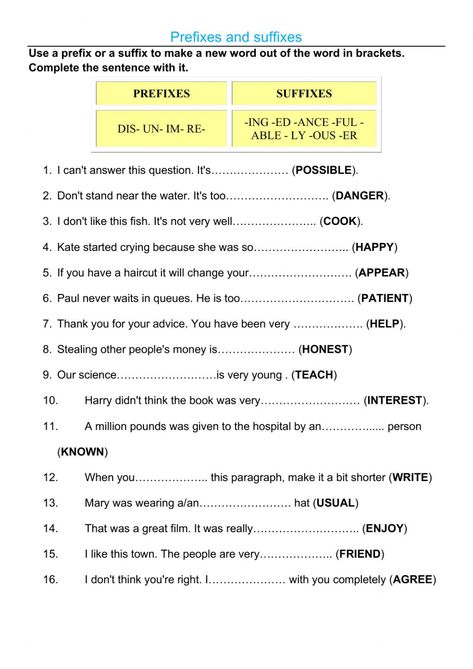 Pre Fix And Suffix Activities, Prefix And Suffix Activity, Prefixes And Suffixes Worksheets 2nd Grade, Prefix Suffix Worksheet, Prefix And Suffix Worksheets 3rd Grade, Prefixes And Suffixes Worksheets Grade 4, Affixes Worksheet, Prefixes And Suffixes Activities, Prefix Activities