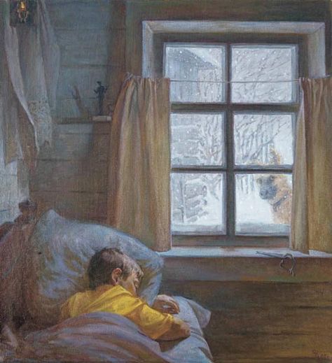 Cottagecore Painting, Interior Paintings, Nostalgic Art, Baby Room Art, Industrial Photography, Cottage Art, Christmas Scenes, Russian Art, Through The Window