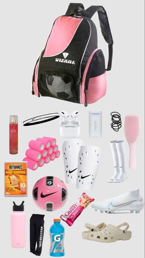 Pink Soccer Cleats, Soccer Essentials, Soccer Backpack, Soccer Bag, Entrainement Football, Gym Bag Essentials, Soccer Photography, Bola Basket, Soccer Season