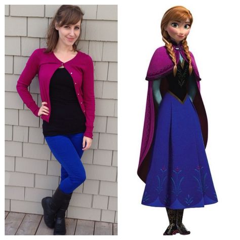 Disney Bounding Winter Outfits, Anna Outfits Disney, Disney Bounding Anna, Anna Outfit Ideas, Casual Disneybound, Anna Disneybound, Frozen Disneybound, Disney Bounding Ideas, Disney Bounding Outfits