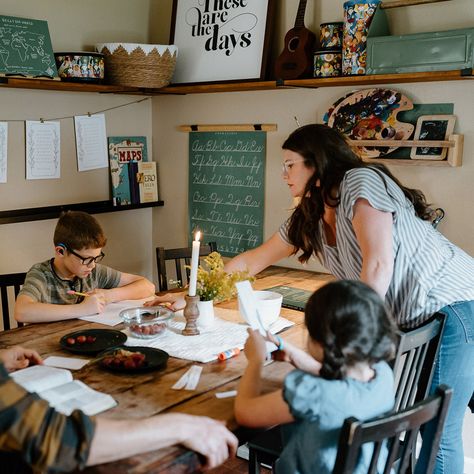 Homeschool Photoshoot, Homeschooling Aesthetic, Treehouse Schoolhouse, Homeschool Aesthetic, Memory Activities, Daily Rhythm, Summer Homeschool, Montessori Homeschool, Homeschool Room