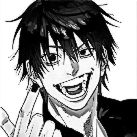 Anime Guy With Sharp Teeth, Anime Character With Sharp Teeth, Sharp Teeth Anime Guy, Sharp Smile Drawing, Grinning Face Drawing, Anime Grin Reference, Toothy Smile Drawing Reference, Grinning Drawing Reference, Anime Sharp Teeth