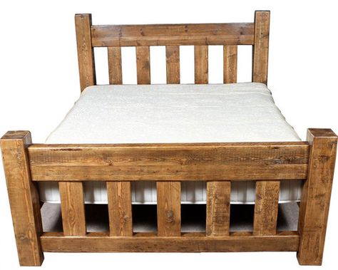 solid wood bed handmade in the UK by reclaimed timber - for Tom? Reclaimed Wood Bed, Wood Panel Bed, Bed Board, Wooden Double Bed, Reclaimed Wood Beds, Reclaimed Wood Paneling, Bed Handmade, Painting Wooden Furniture, Wooden Beds