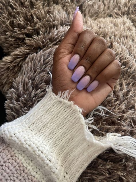 Purple Gradient Nails, Purple Ombré Nails, Purple Ombre Nails, Lilac Nails, Ombré Nails, Purple Gradient, Ombre Pink, Gradient Nails, Purple Ombre