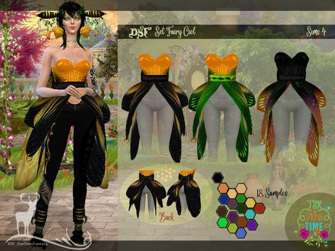 Earth Clothes, Spring Fairy, Sims 4 Cc Folder, Bee Dress, Sims 4 Teen, Sims 4 Downloads, Sims 4 Collections, Garden Dress, Sims 4 Cas