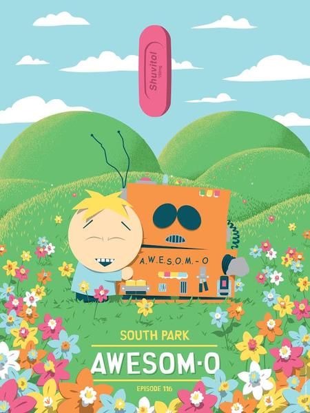 Awesom-O by Florey South Park Poster Butters, South Park Official Art, South Park Poster, South Park Episodes, Butters South Park, South Park Funny, South Park Fanart, Pop Culture Art, Iphone Backgrounds