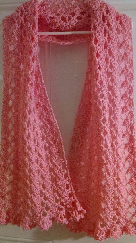 Crochet Stole Free Pattern, Easy Crochet Shawl Pattern Free, Prayer Shawl Crochet Pattern, Prayer Shawl Patterns, Crochet Prayer Shawls, Crocheted Shawl, Crochet Scarfs, Crochet Wrap Pattern, Crochet Scarf Pattern Free