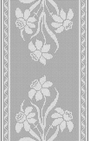 Flower Filet Crochet, Sunflower Filet Crochet Pattern, Filet Crochet Patterns Free Charts Flower, Which Way Filet Crochet Pattern, Fillet Crochet Charts, Crochet Crown Pattern, Hummingbird Filet Crochet Patterns Free, Crochet Curtain Pattern, Crochet Border Patterns