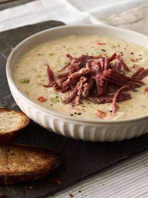 corned beef reuben soup | New Mexico Beef Council Reuben Soup Recipe, Cooking Corned Beef Brisket, Reuben Soup, Corned Beef Soup, Corned Beef Reuben, Beef Ideas, Cooking Corned Beef, Corn Beef, Corned Beef Brisket