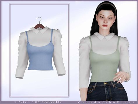 The Sims 4 Blouse Cc, The Sims Recourse Sims 4 Clothes, Sims 4 Collar Shirt, Sims 4 Cc Clothes Female Tops Cute, The Sims Resource Tops, Sims 4 Cc Women Tops, Sims 4 Asian Clothes, Sims 4 Cc Clothes Female Aesthetic Tops, Sims 4 Cc Clothes Female Shirt