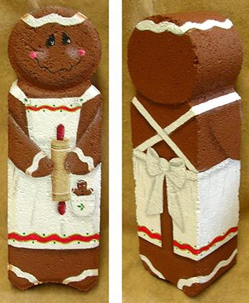 Gingerbread Lady Landscape Border DOWNLOAD Paving Bricks, Painted Bricks Crafts, Painted Gingerbread, Brick Painting, Paver Ideas, Landscape Border, Painted Bricks, Painted Pavers, Brick Crafts