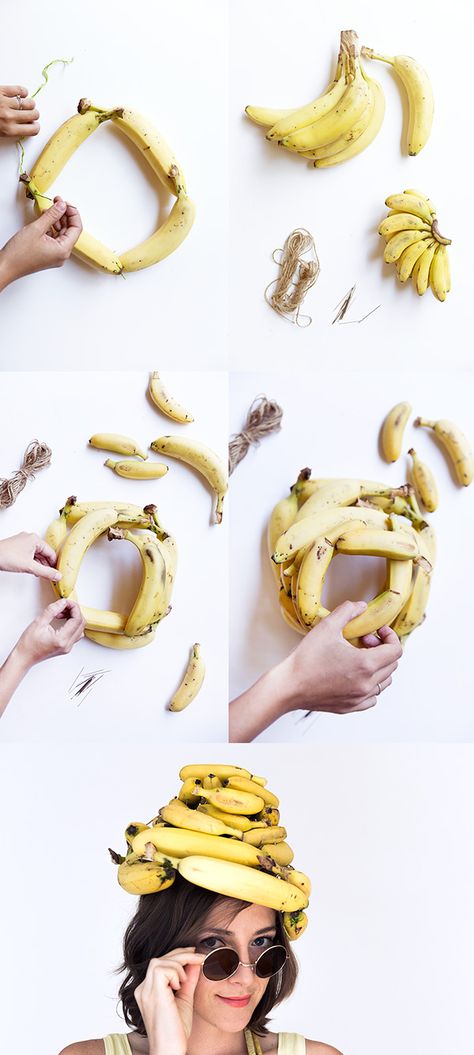 Banana Costume - Say Yes Diy Banana Costume, Banana Costume, Banana Phone, Valentine Diy, Fresh Smoothies, Small Banana, Banana Ice Cream, Homemade Diy, Creative Valentines