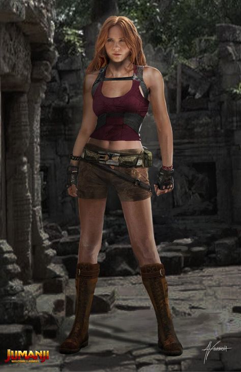 ArtStation - Jumanji-Welcome to the Jungle: Ruby Roundhouse, Alan Villanueva Jumanji Outfit Ideas, Adventurer Costume, Outfit Ideas Male, Red Head Halloween Costumes, Jungle Costume, Ruby Roundhouse, Jungle Outfit, Zombie Clothes, Jungle Dress