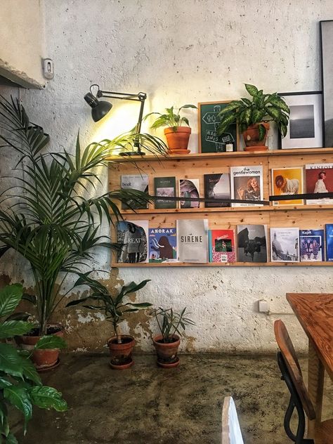 Plant Cafe Interiors Coffee Shop, Plants In Coffee Shop, Coffee Shop Apartment, Cafe Inspo Coffee Shop, Coffee Plant Shop, California Coffee Shop, Plant Cafe Interior, Plant And Coffee Shop, Coffee And Plant Shop